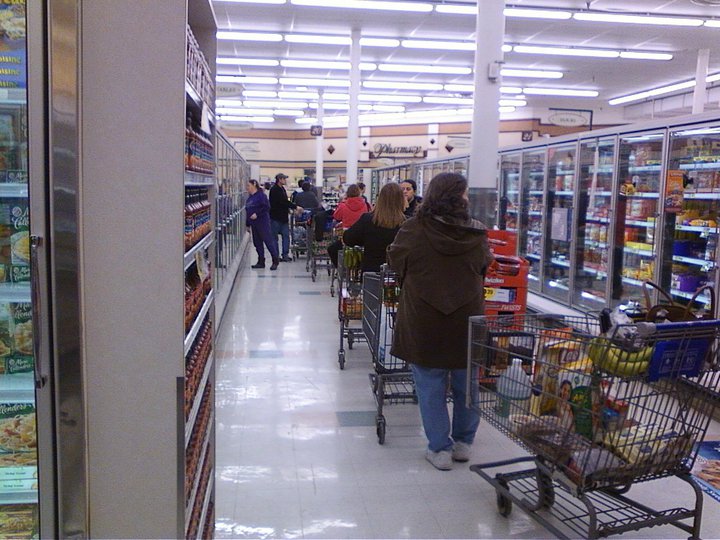 Long Lines At Walmart Snowpocalypse